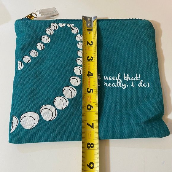 Charming I Need That No Really I Do Teal Makeup Bag Pouch - Picture 10 of 10